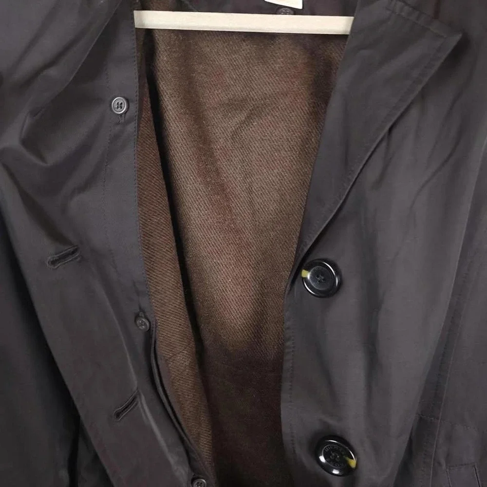 Michael Kors Womens Petite Trench Coat Espresso Brown Removable Liner PP‎
